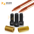ZKER manufacture 32 mm Electric protection for lightning copper clad steel earth rod price